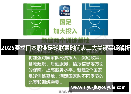 2025赛季日本职业足球联赛时间表三大关键事项解析